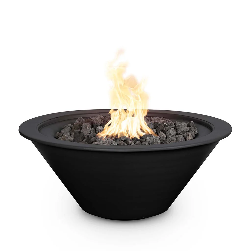 Cazo 30" Round Fire Bowl, Powder Coated Metal - Fire Feature