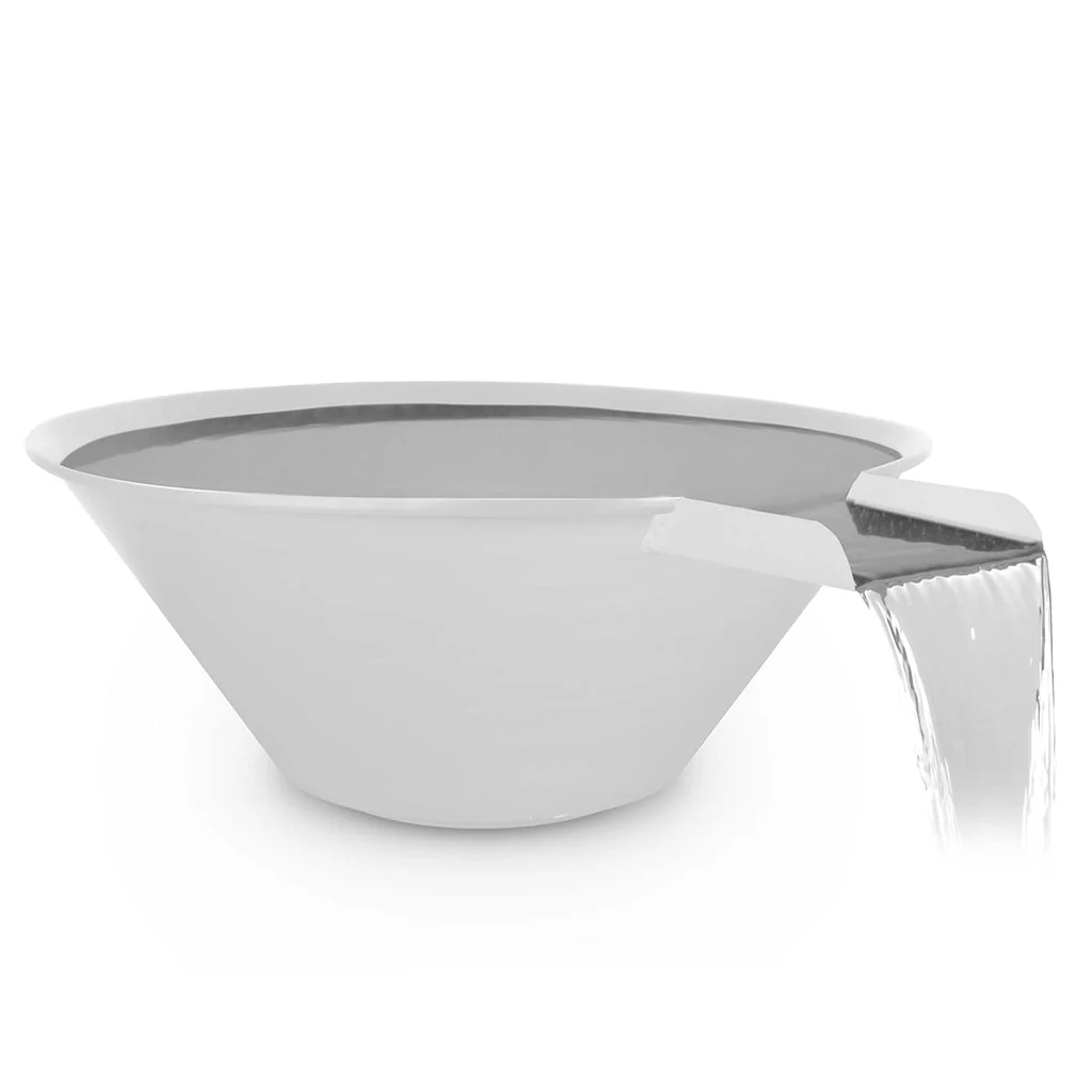 Cazo Round Water Bowl, Powder Coated Metal - Water Feature - Image 7