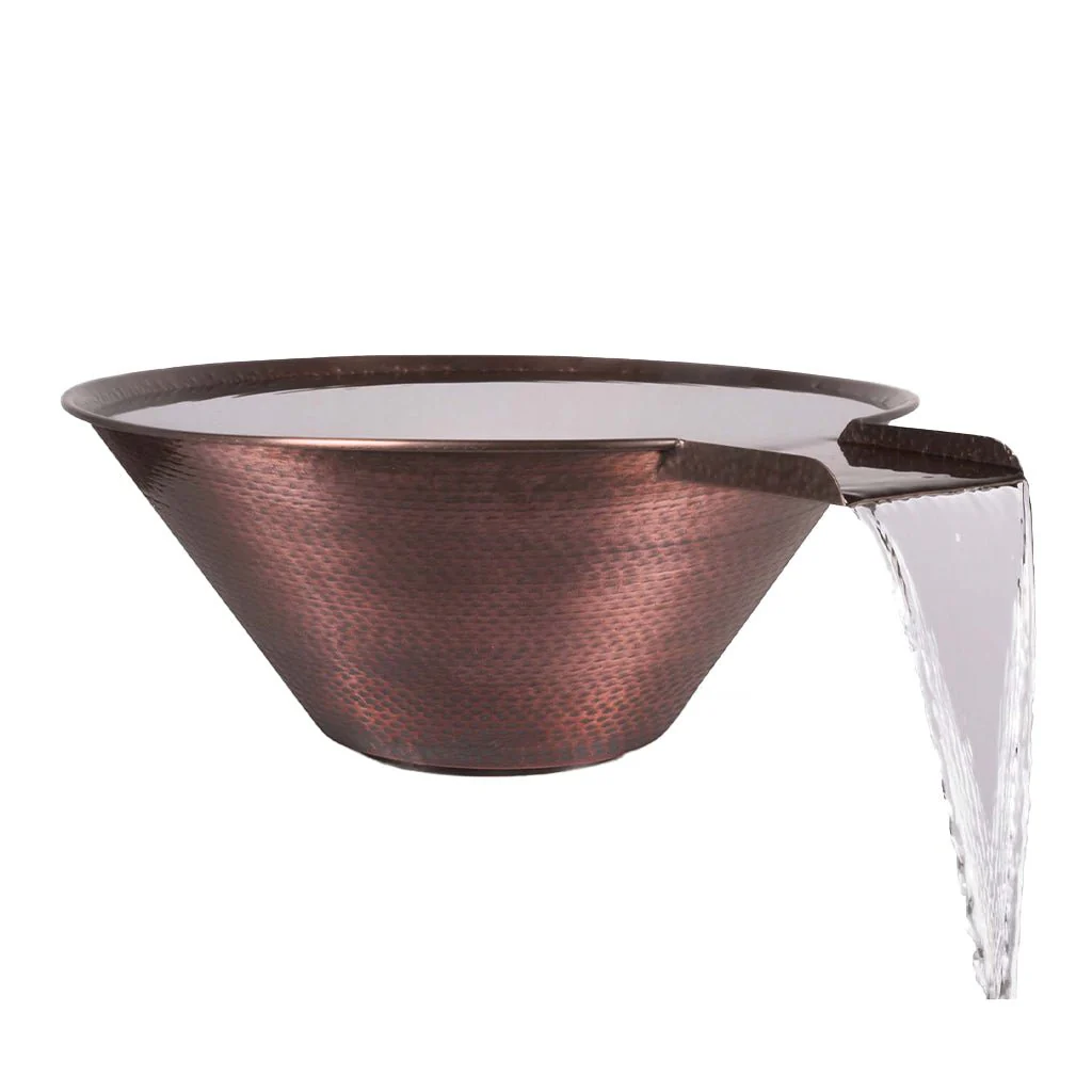 Cazo Hammered Copper Water Bowl - Water Feature