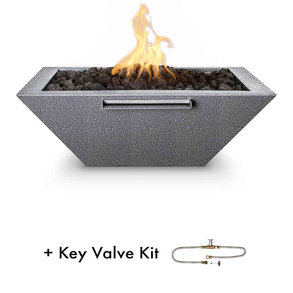 Maya 24" Fire and Water Bowl, Powder Coated Metal - Pool Feature - Image 13