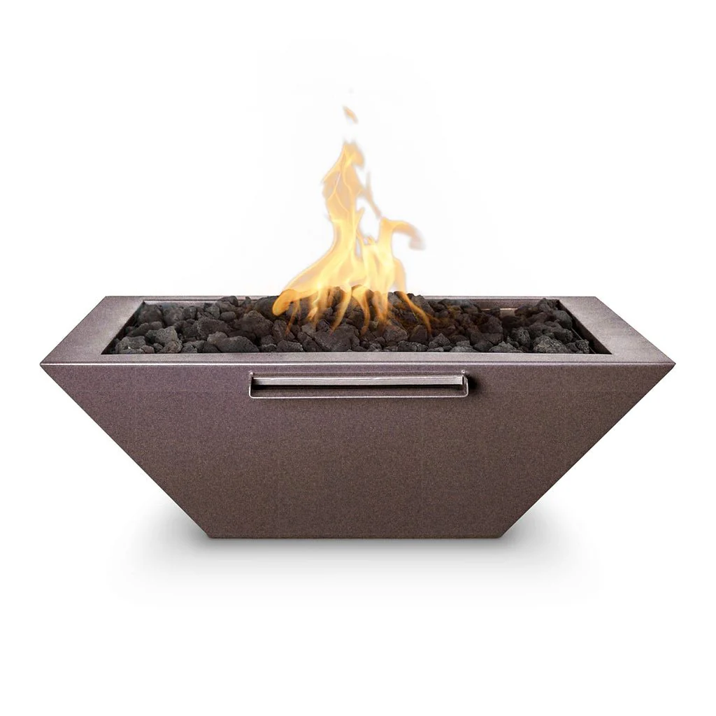 Maya 24" Fire and Water Bowl, Powder Coated Metal - Pool Feature - Image 4