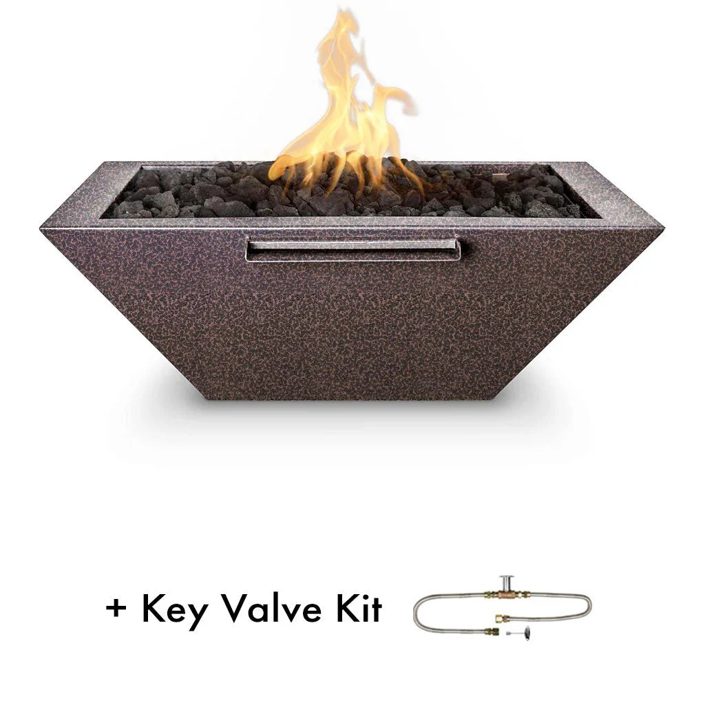 Maya 24" Fire and Water Bowl, Powder Coated Metal - Pool Feature - Image 9