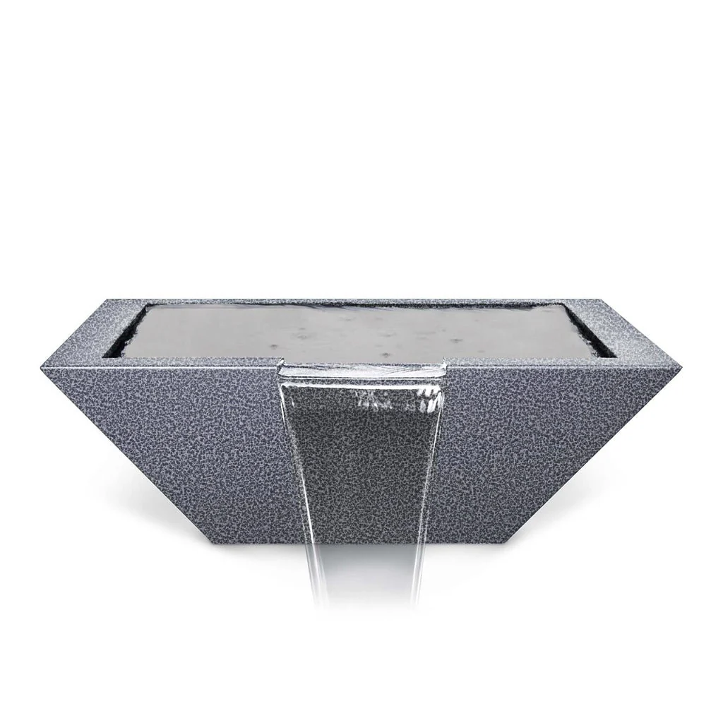 Maya Square Water Bowl, Powder Coated Metal - Water Feature - Image 6