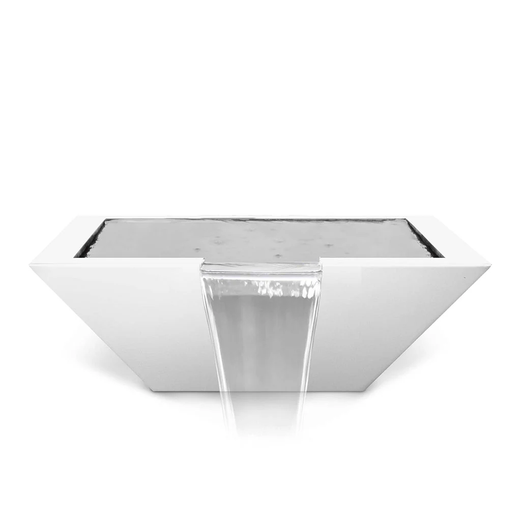 Maya Square Water Bowl, Powder Coated Metal - Water Feature - Image 7