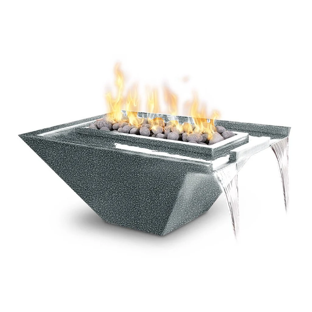 Nile 30" Fire and Water Bowl, Powder Coated Metal - Pool Feature - Image 6