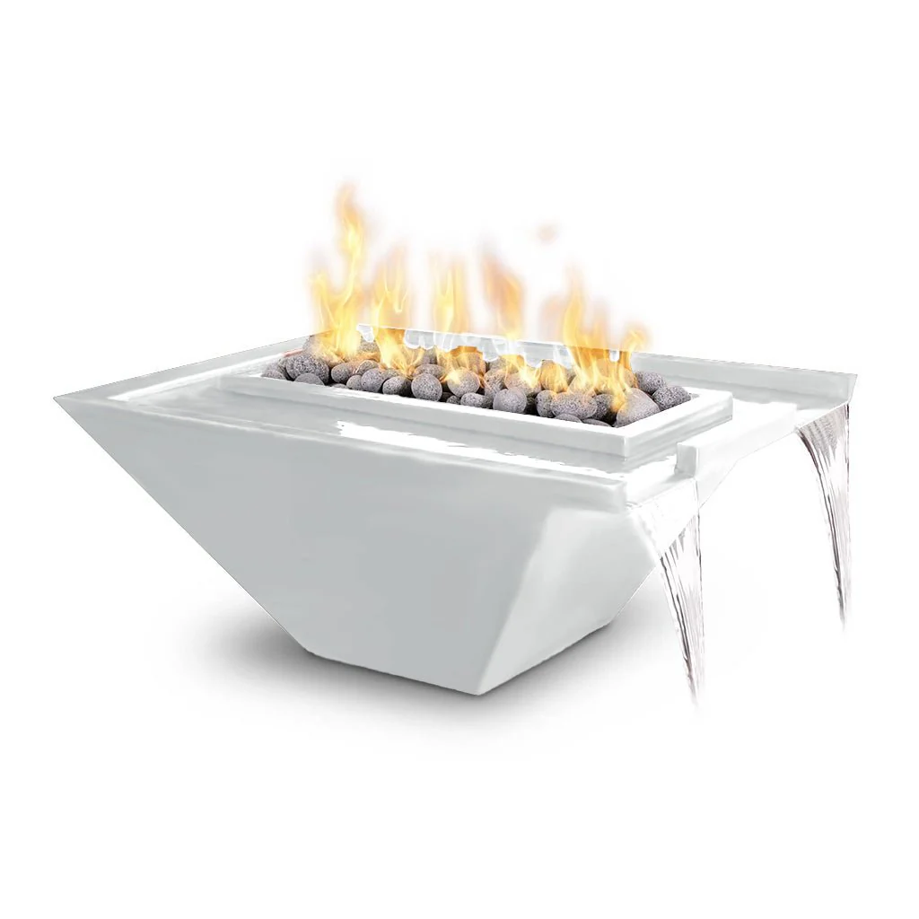 Nile 30" Fire and Water Bowl, Powder Coated Metal - Pool Feature - Image 7