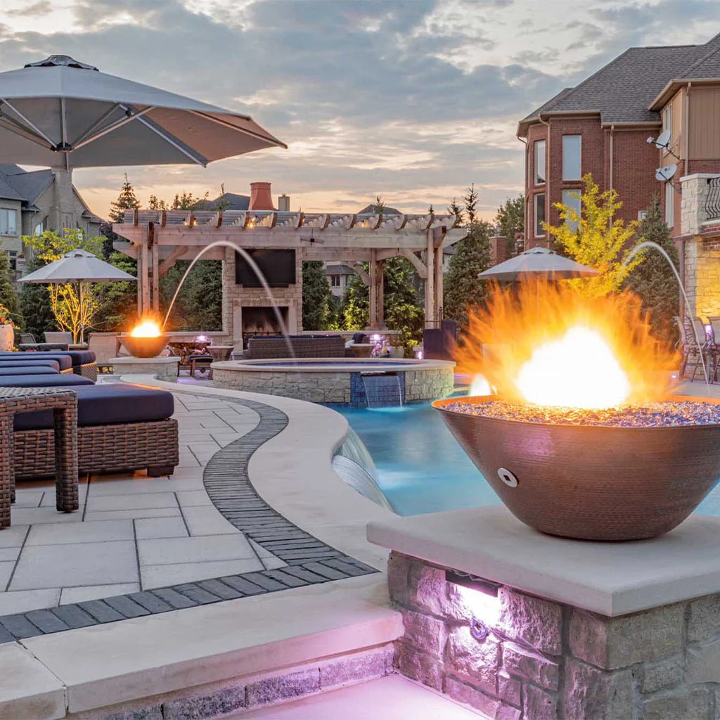 Remi Round 31" Fire Bowl, Copper - Fire Feature - Image 2