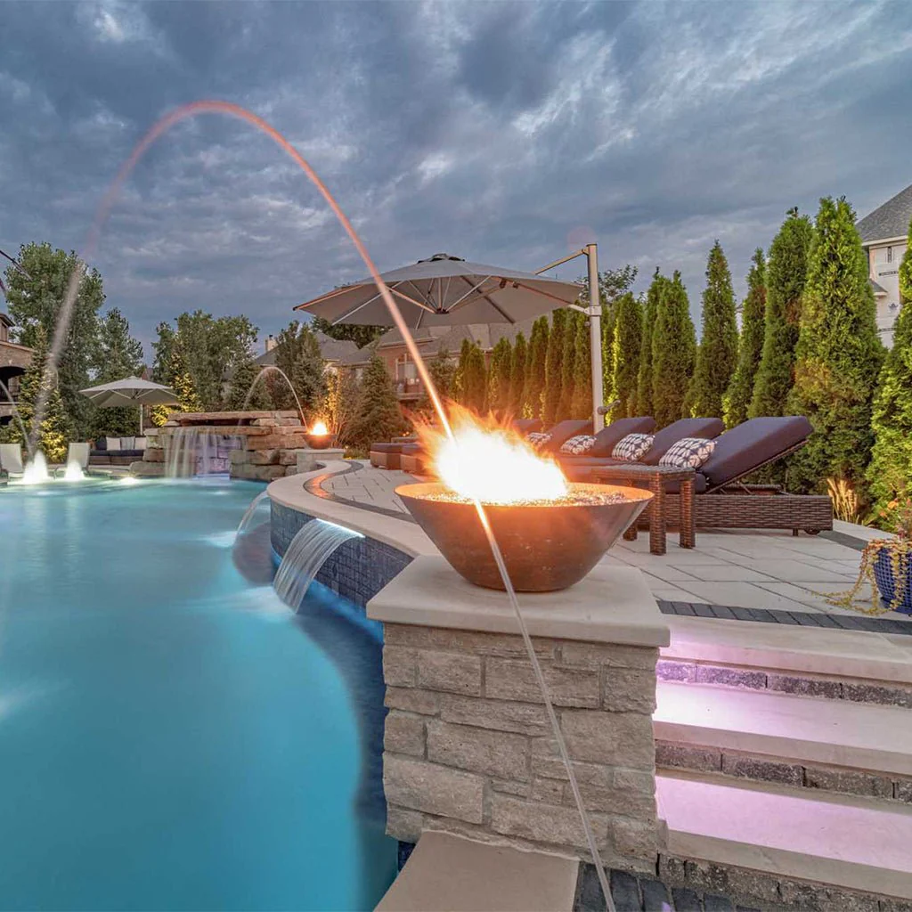 Remi Round 31" Fire Bowl, Copper - Fire Feature - Image 3
