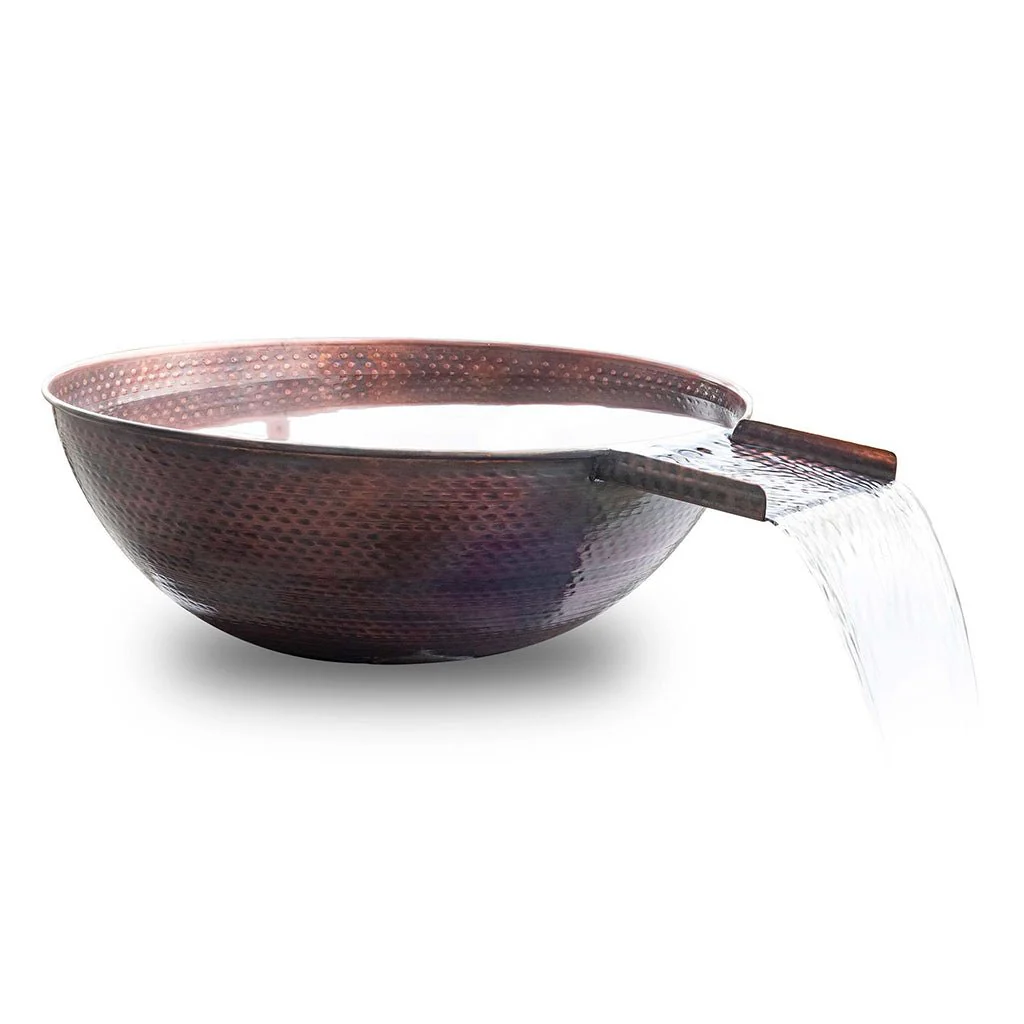Sedona 27" Hammered Copper Water Bowl - Water Feature