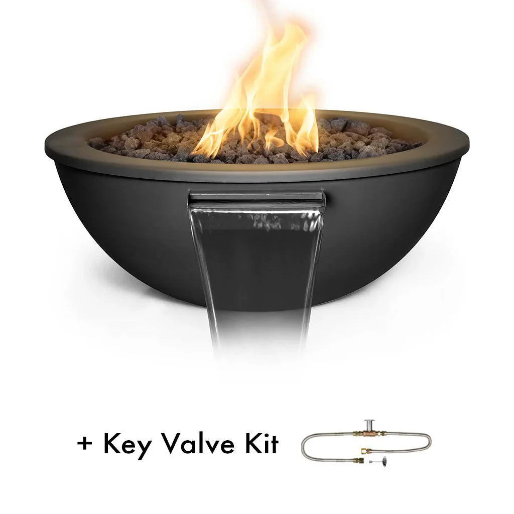 Sedona 27" Fire and Water Bowl, Powder Coated Metal - Pool Feature - Image 14