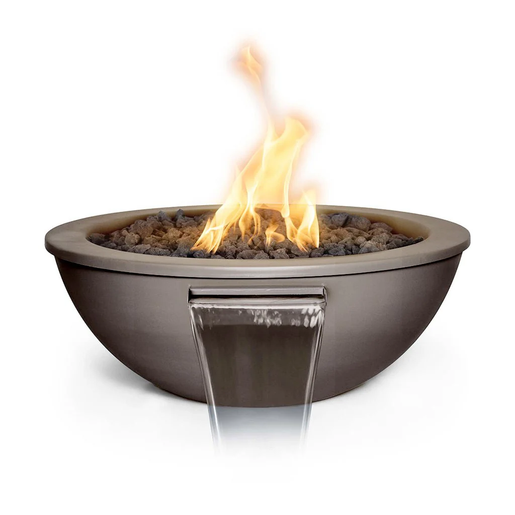 Sedona 27" Fire and Water Bowl, Powder Coated Metal - Pool Feature - Image 5