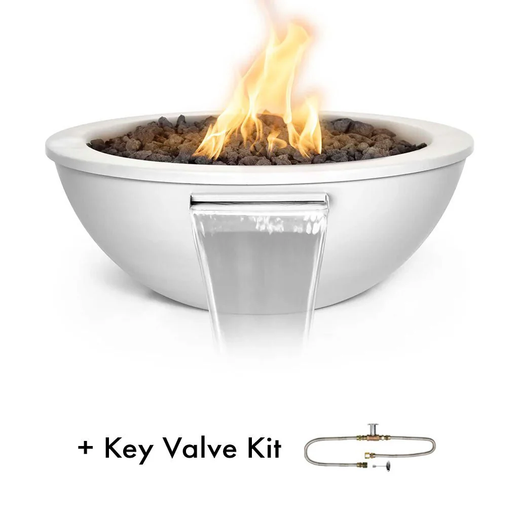 Sedona 27" Fire and Water Bowl, Powder Coated Metal - Pool Feature - Image 8