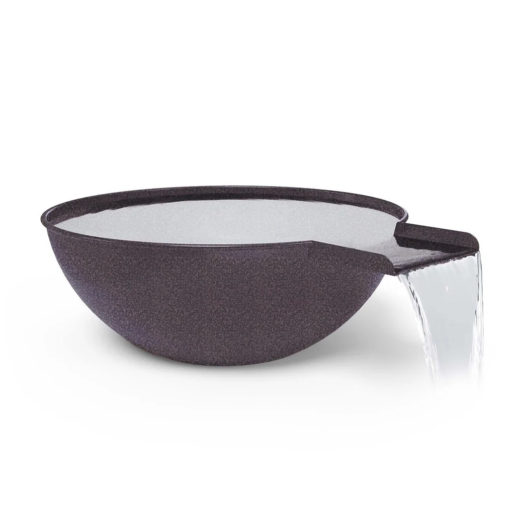 Sedona Round Water Bowl, Powder Coated Metal - Water Feature - Image 2