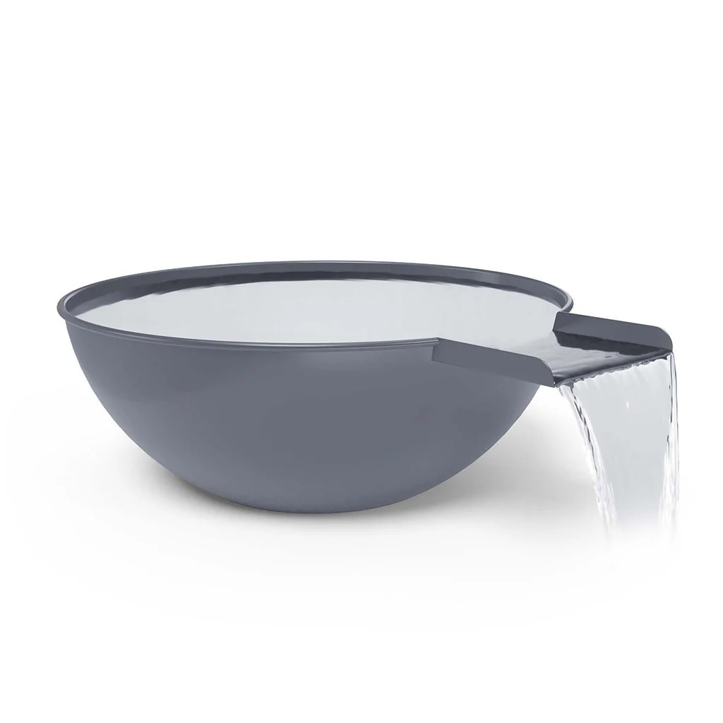 Sedona Round Water Bowl, Powder Coated Metal - Water Feature - Image 3