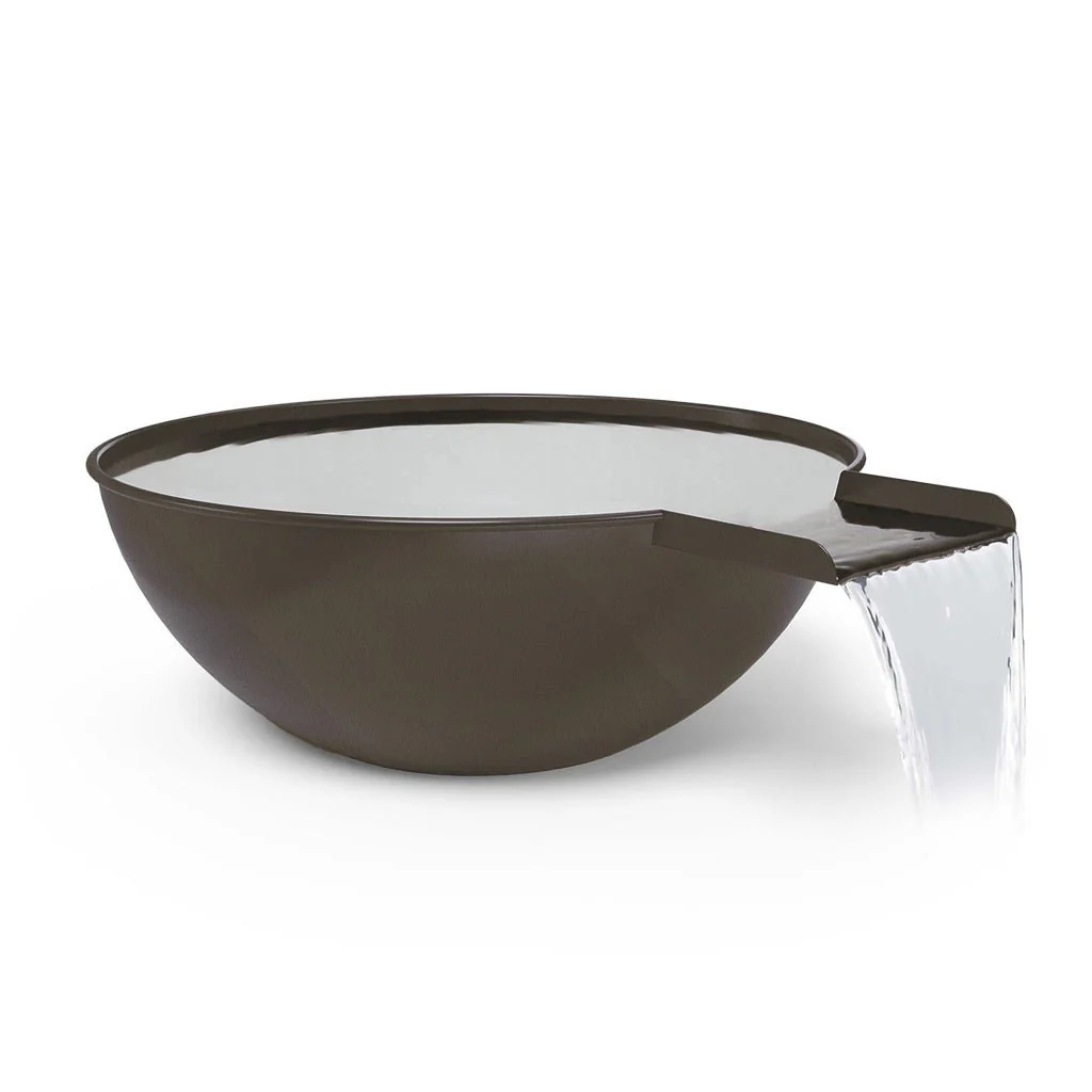 Sedona Round Water Bowl, Powder Coated Metal - Water Feature - Image 5