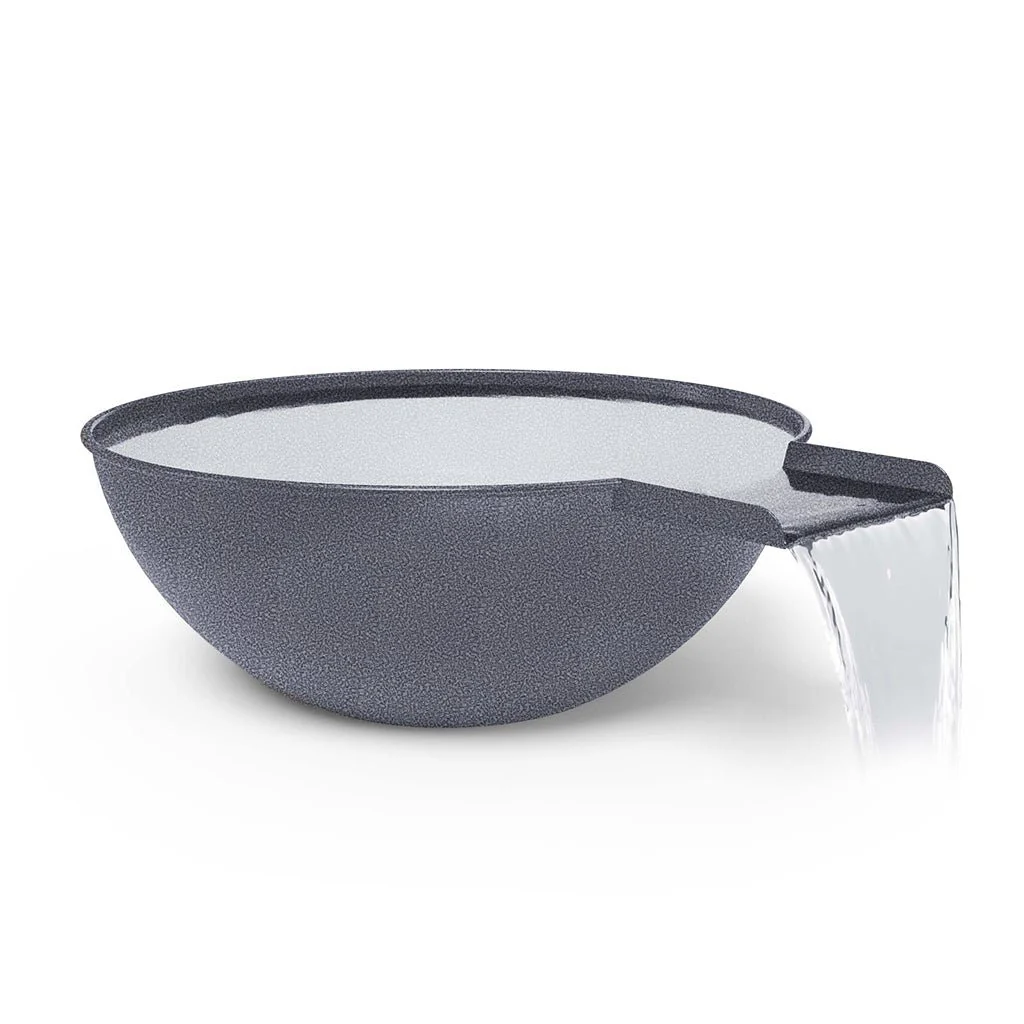 Sedona Round Water Bowl, Powder Coated Metal - Water Feature - Image 6