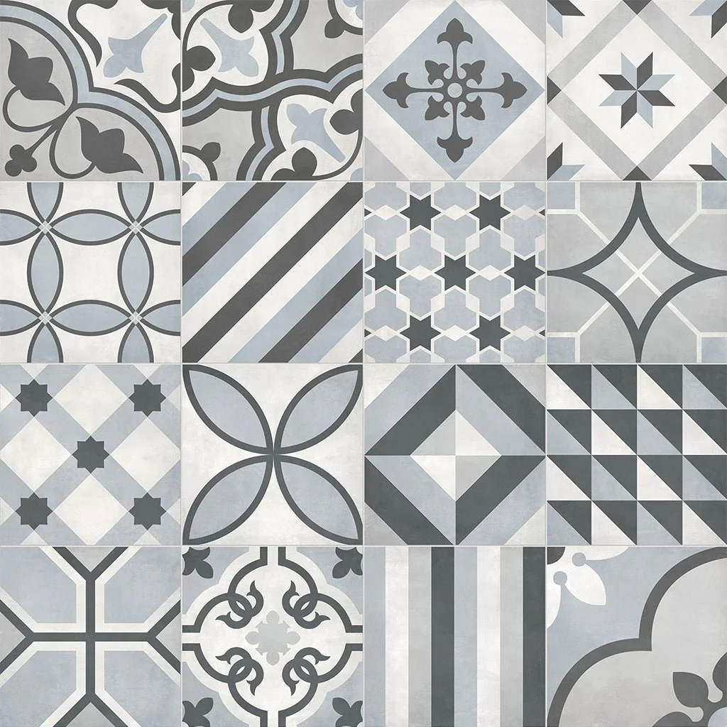Tide Deco Blend, 8" x 8" - Porcelain Tile - Image 2
