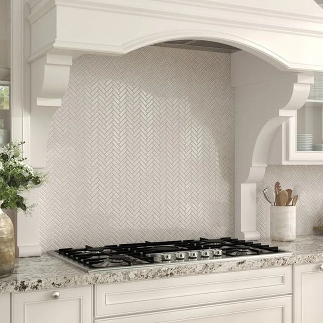 Tilt Pewter, Herringbone - Ceramic Tile - Image 2