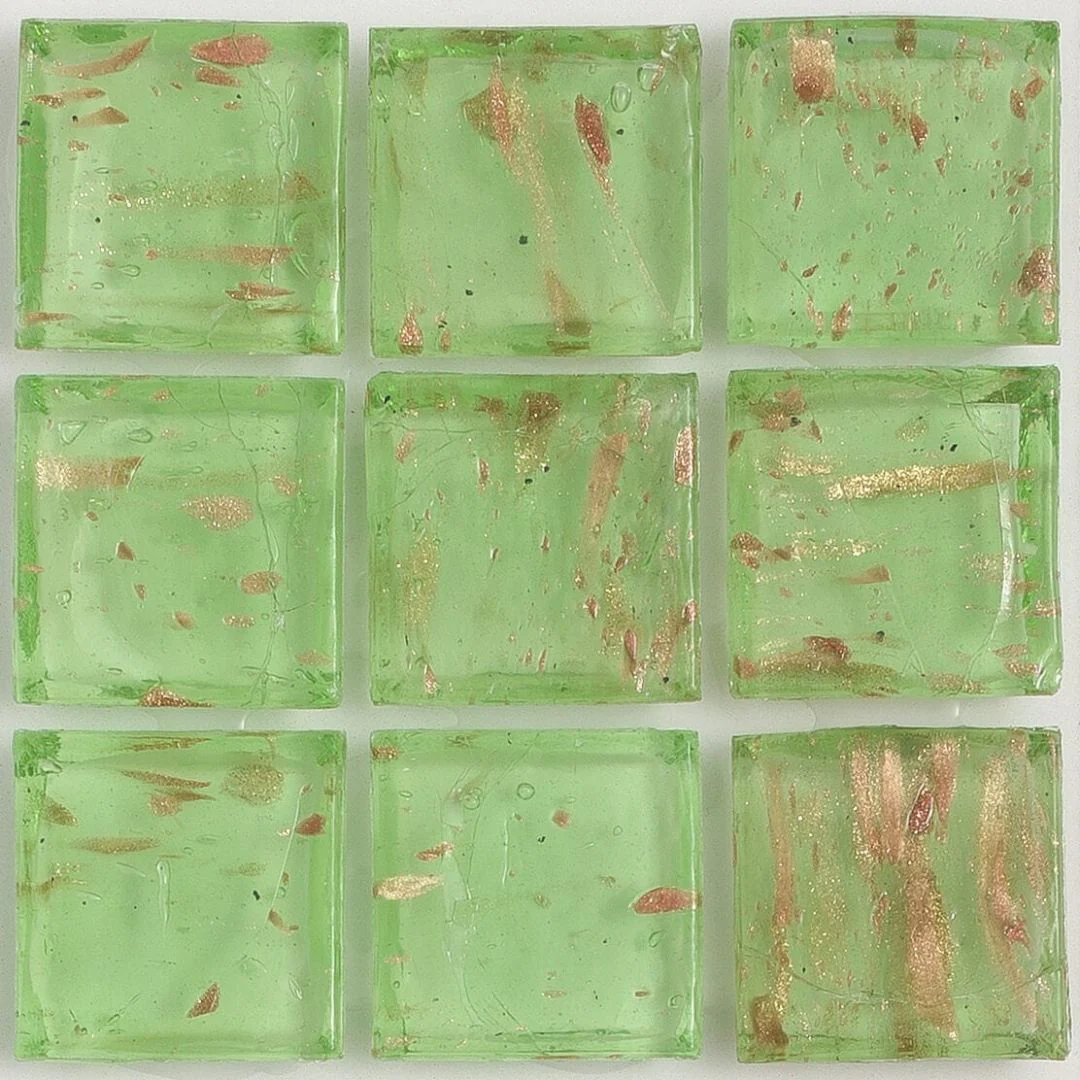Tourmaline Aventurina, 1" x 1" - Glass Tile