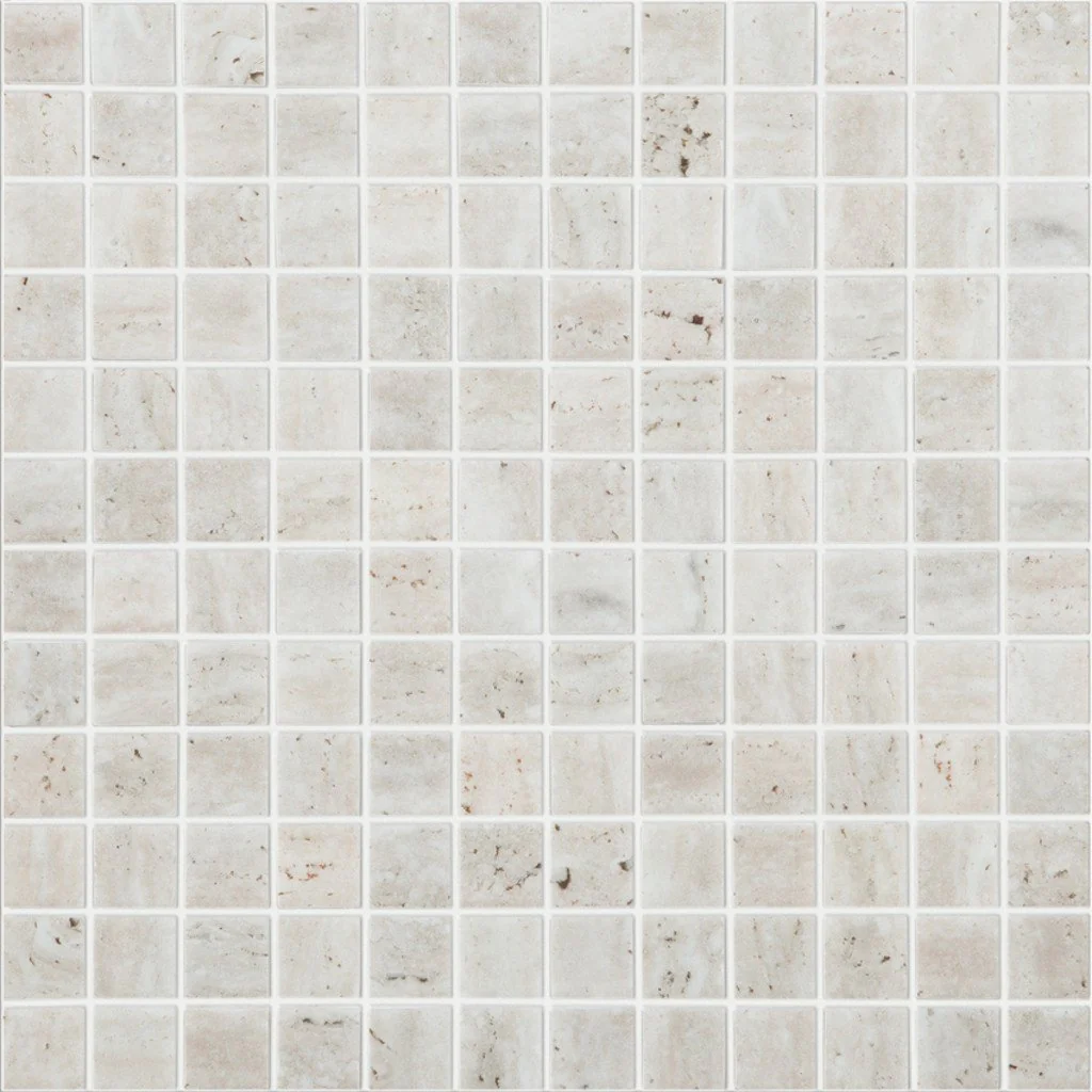 Travertino Bone MT 4102, 1" x 1" - Glass Tile
