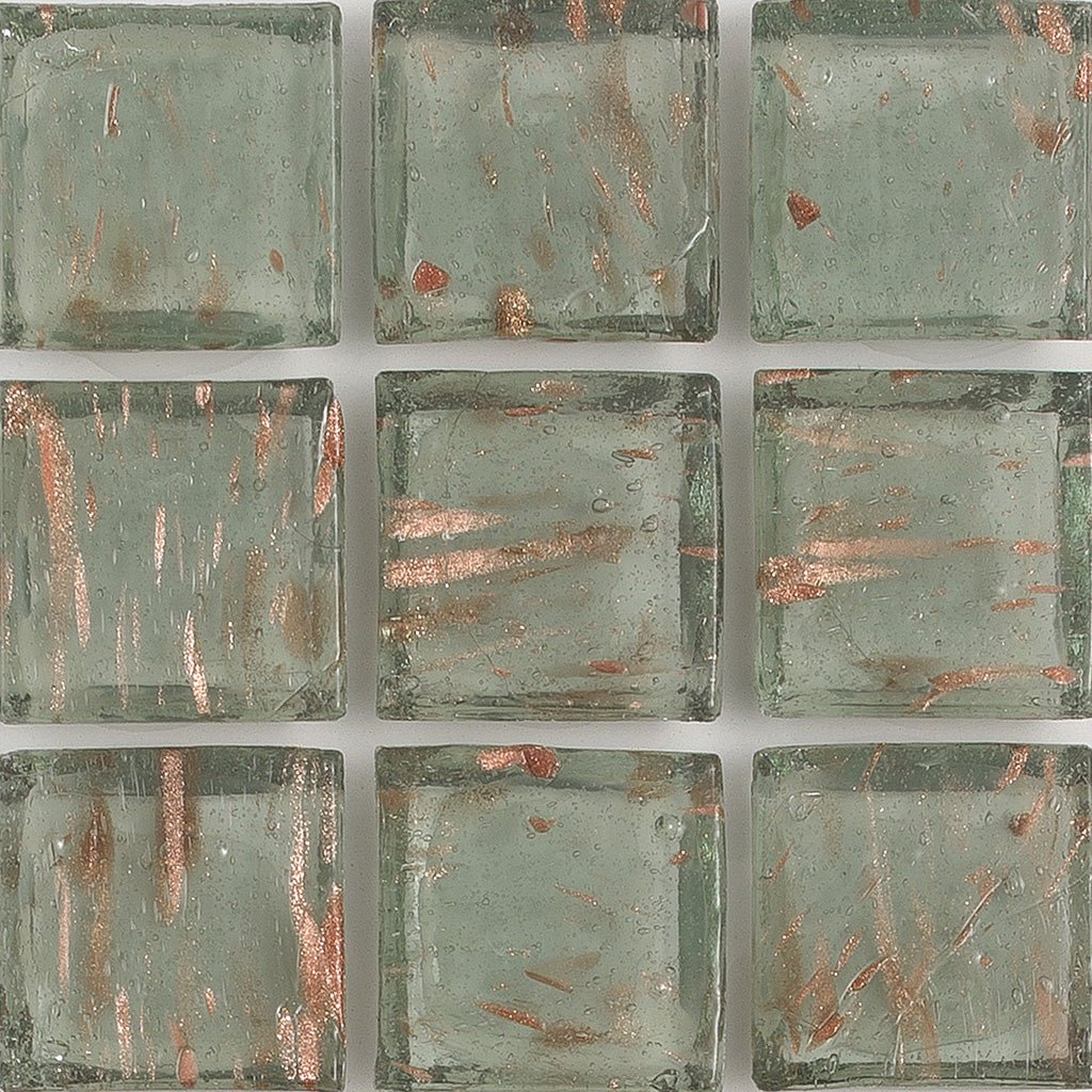Tremolite Aventurina, 1" x 1" - Glass Tile