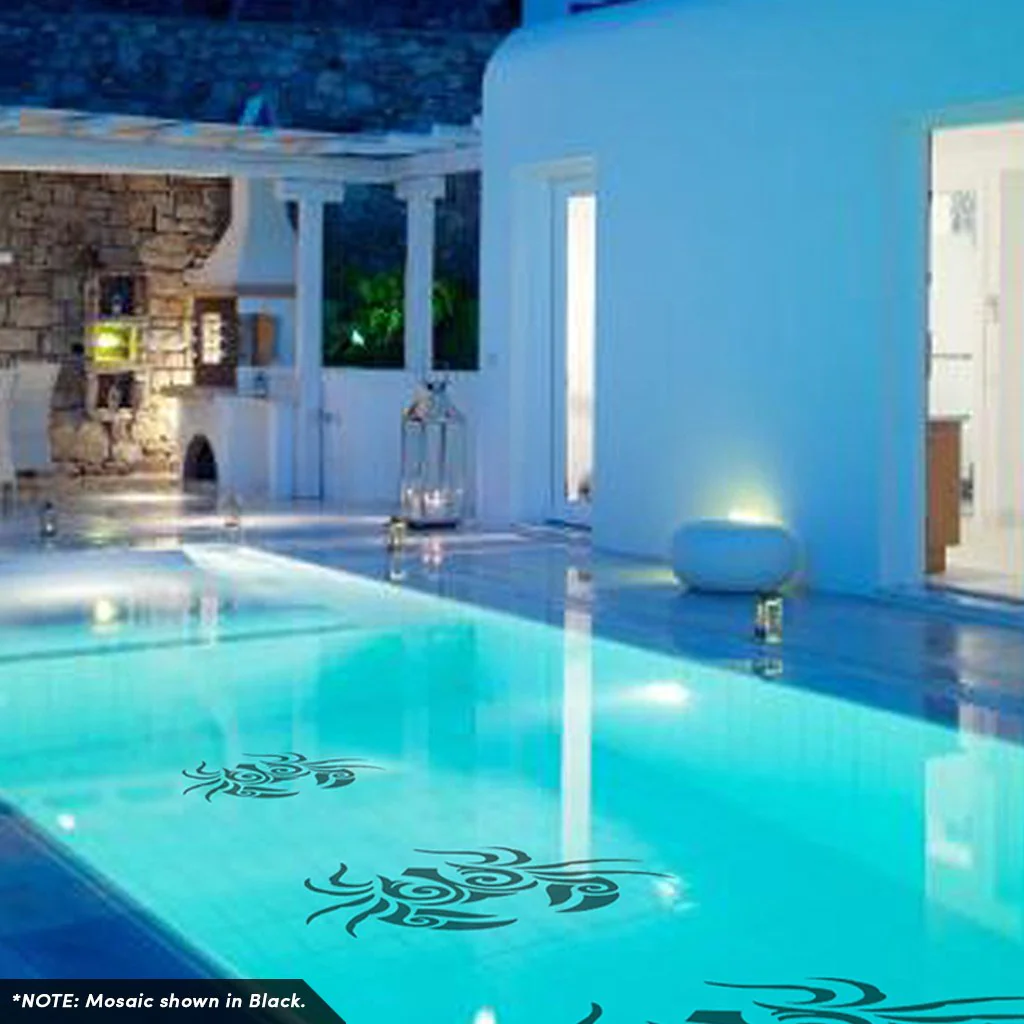 Tribal Crab - Blue - Pool Mosaic - Image 2