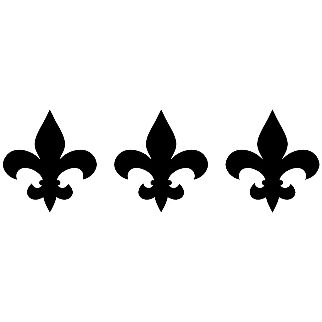Tribal Fleur De Lis Step Marker - Black (Set of 3) - Pool Mosaic
