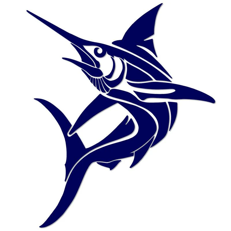 Tribal Marlin - Blue - Pool Mosaic