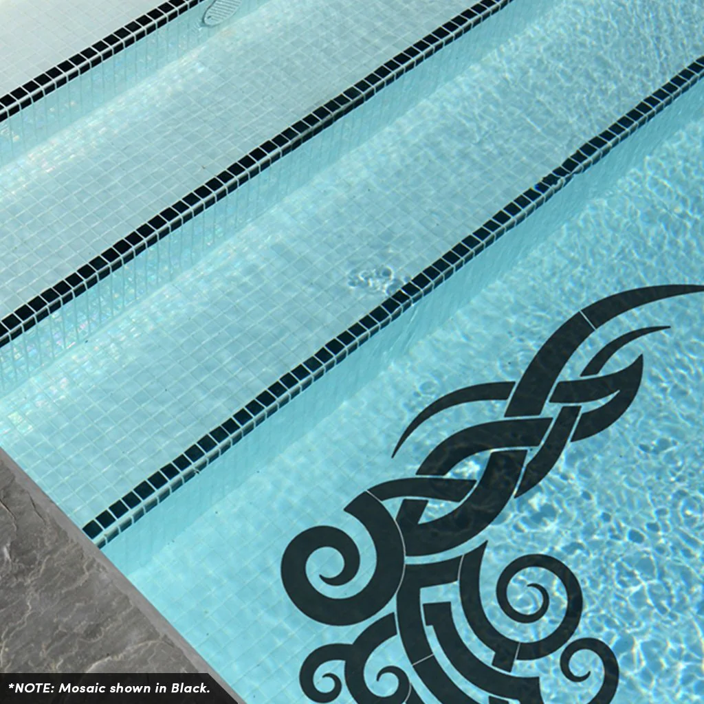 Tribal Wave - Blue - Pool Mosaic - Image 2