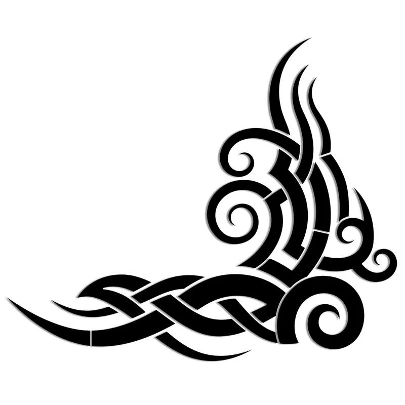 Tribal Wave Reverse - Black - Pool Mosaic