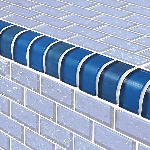 Blue, Trim - Glass Tile