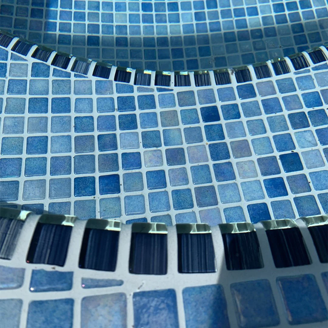 Caribbean Blue, Trim 2" x 2" - Glass Tile - Image 3