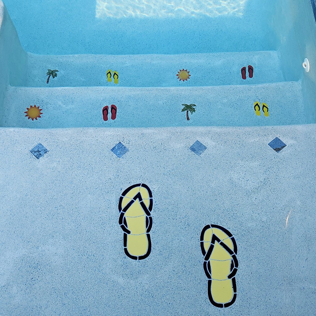 Tropical Step Markers - Pool Mosaic - Image 2