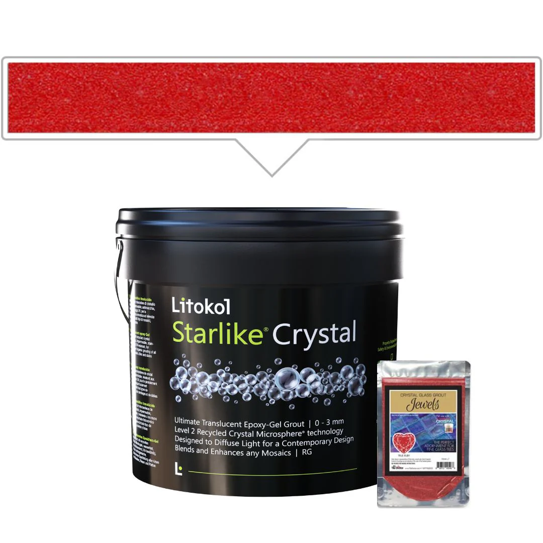 True Ruby J.7, 5.5lb Pail + Color Pack - Tile Grout