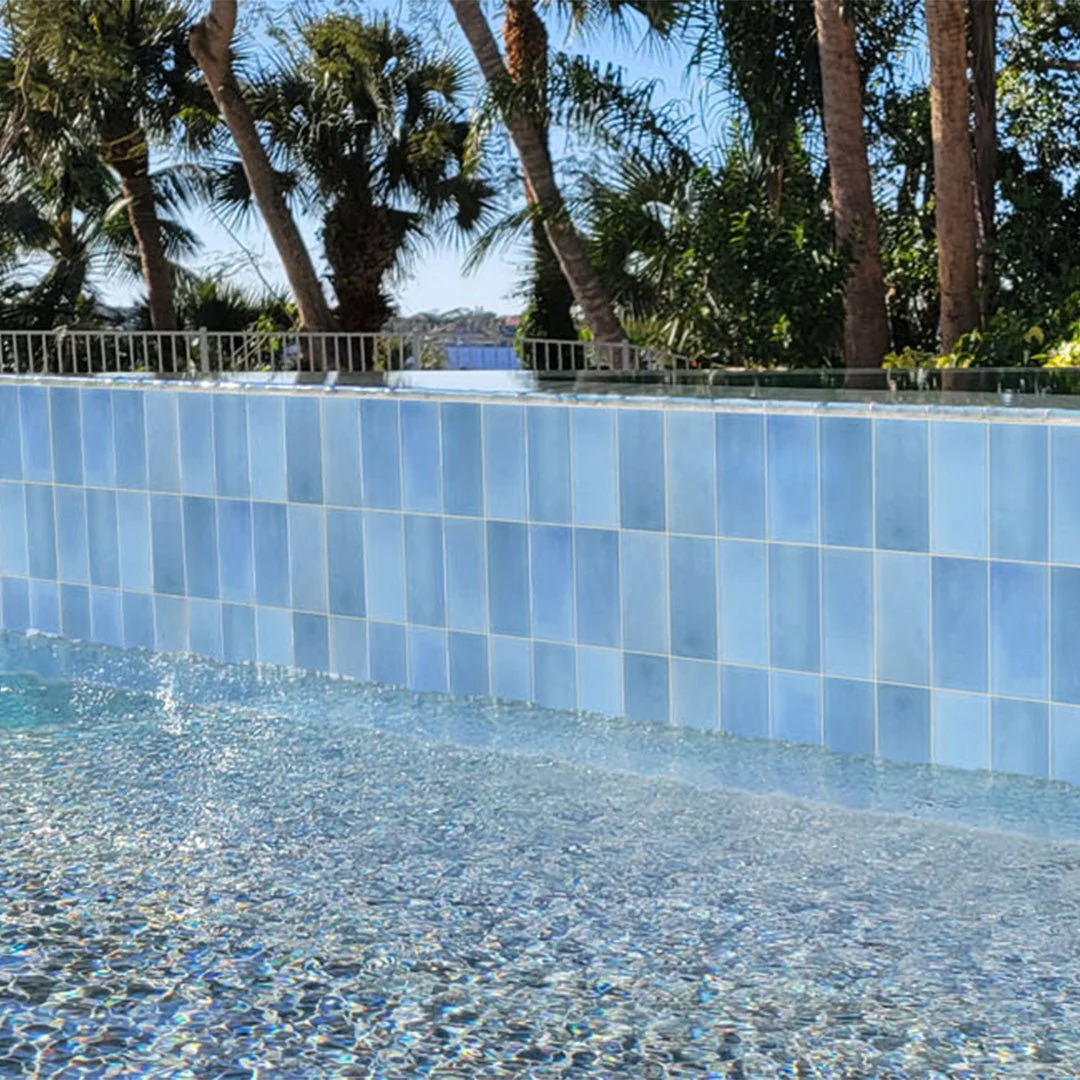 Tumbled Blue, 3" x 6" - Glass Tile - Image 2