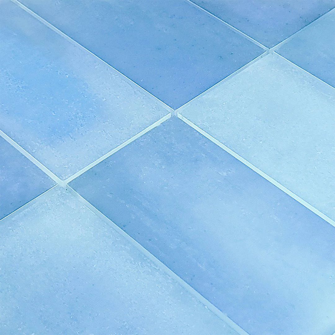 Tumbled Blue, 3" x 6" - Glass Tile - Image 3