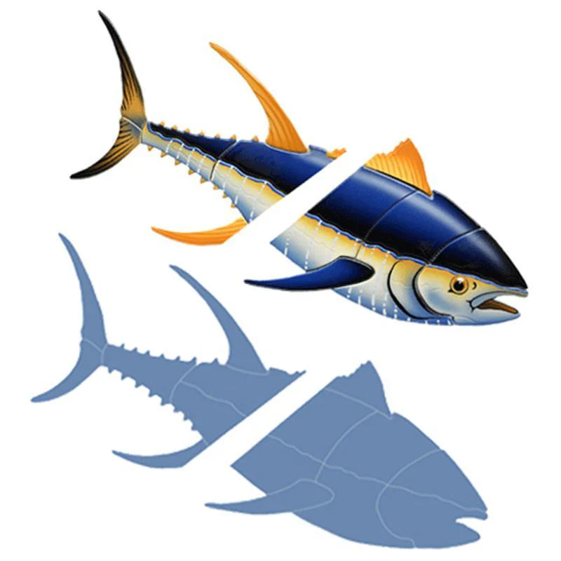 Tuna Down, Split w/Shadow - Pool Mosaic