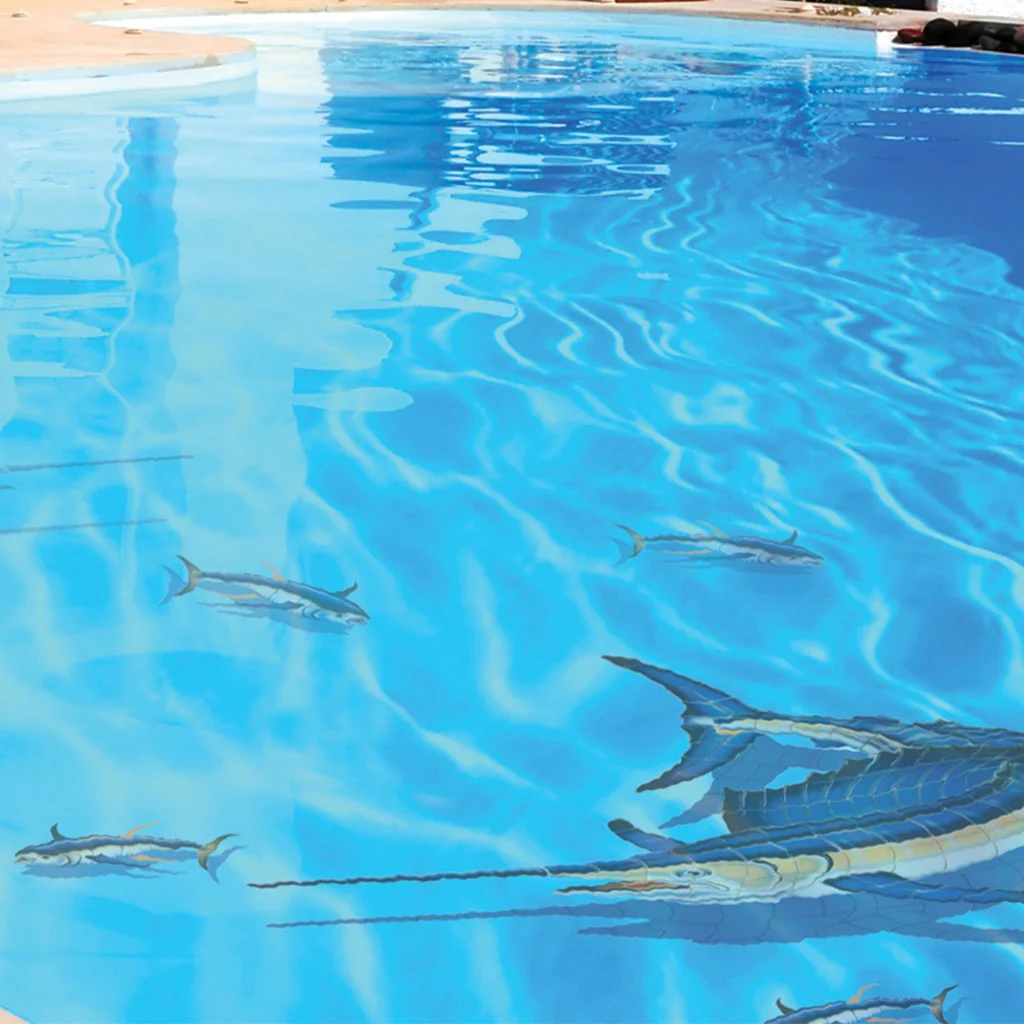 Tuna Left  w/Shadow - Pool Mosaic - Image 4