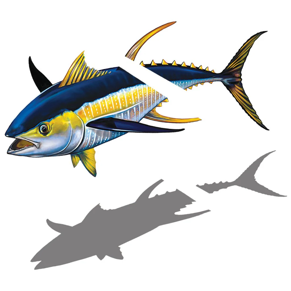 Tuna Split 15" Reverse w/Shadow - Pool Mosaic
