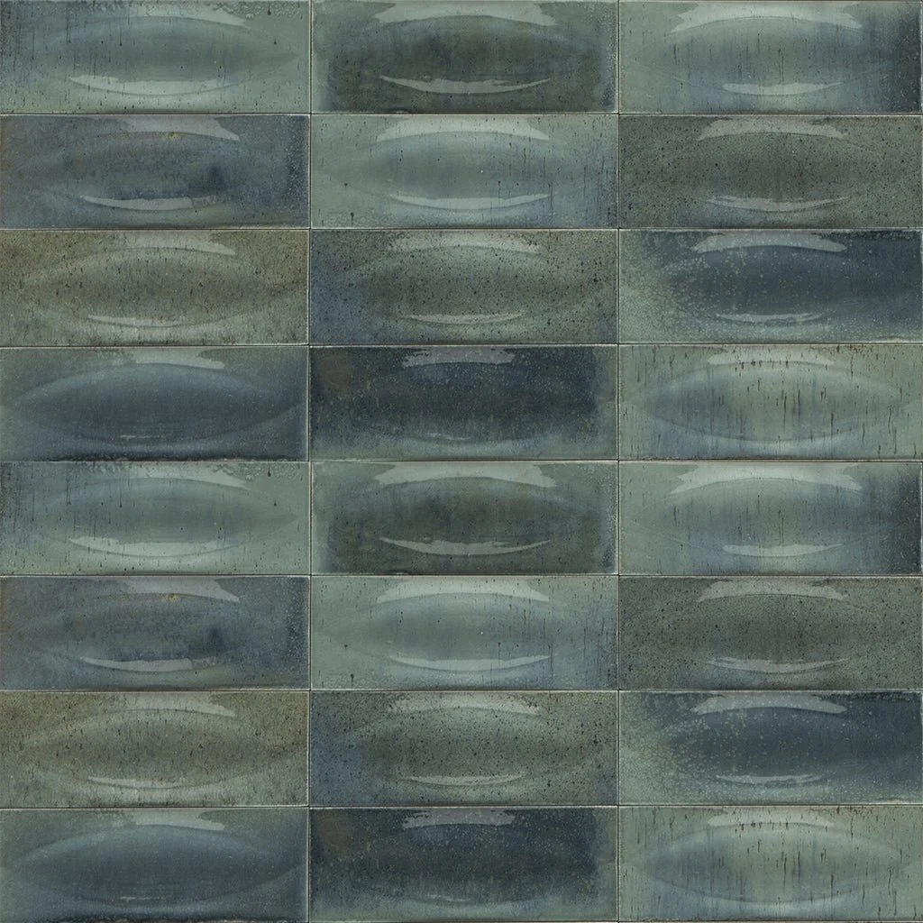 Turchese Glossy, 3" x 8" Eye Deco - Porcelain Tile