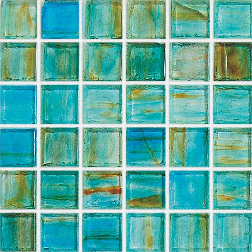 Turquoise, 1" x 1" - Glass Tile