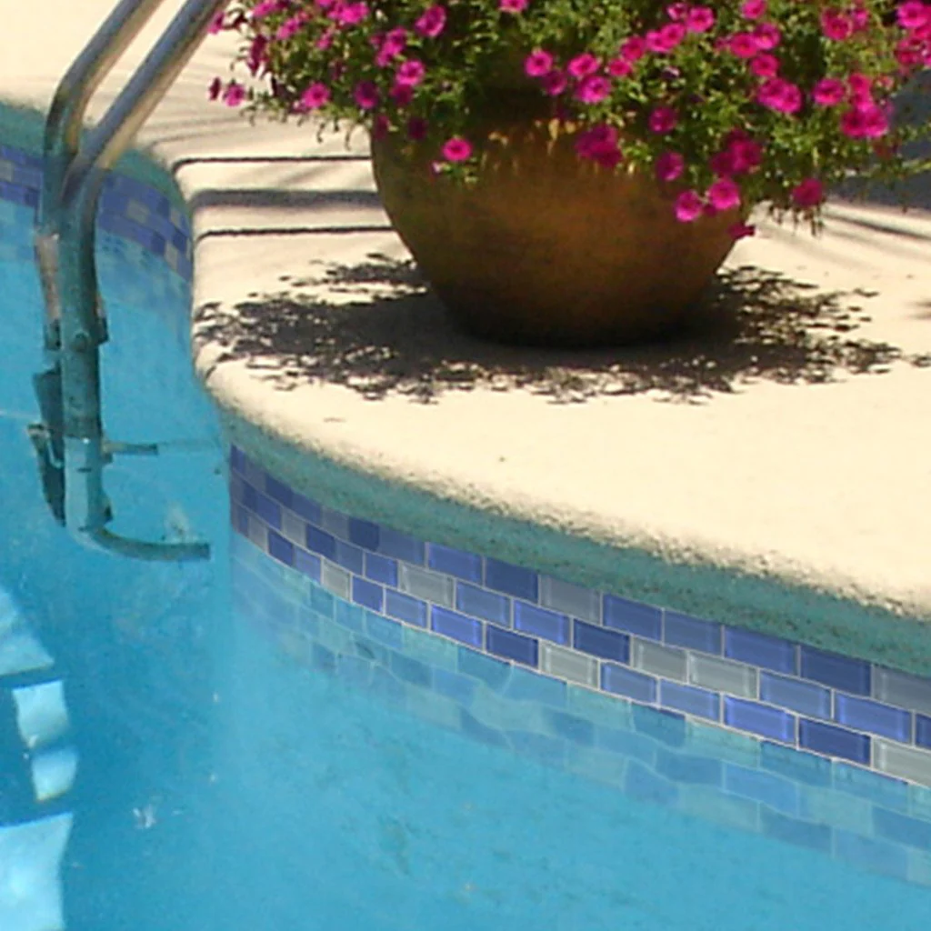 Turquoise Cobalt Blue Blend, 1" x 2" - Glass Tile - Image 5