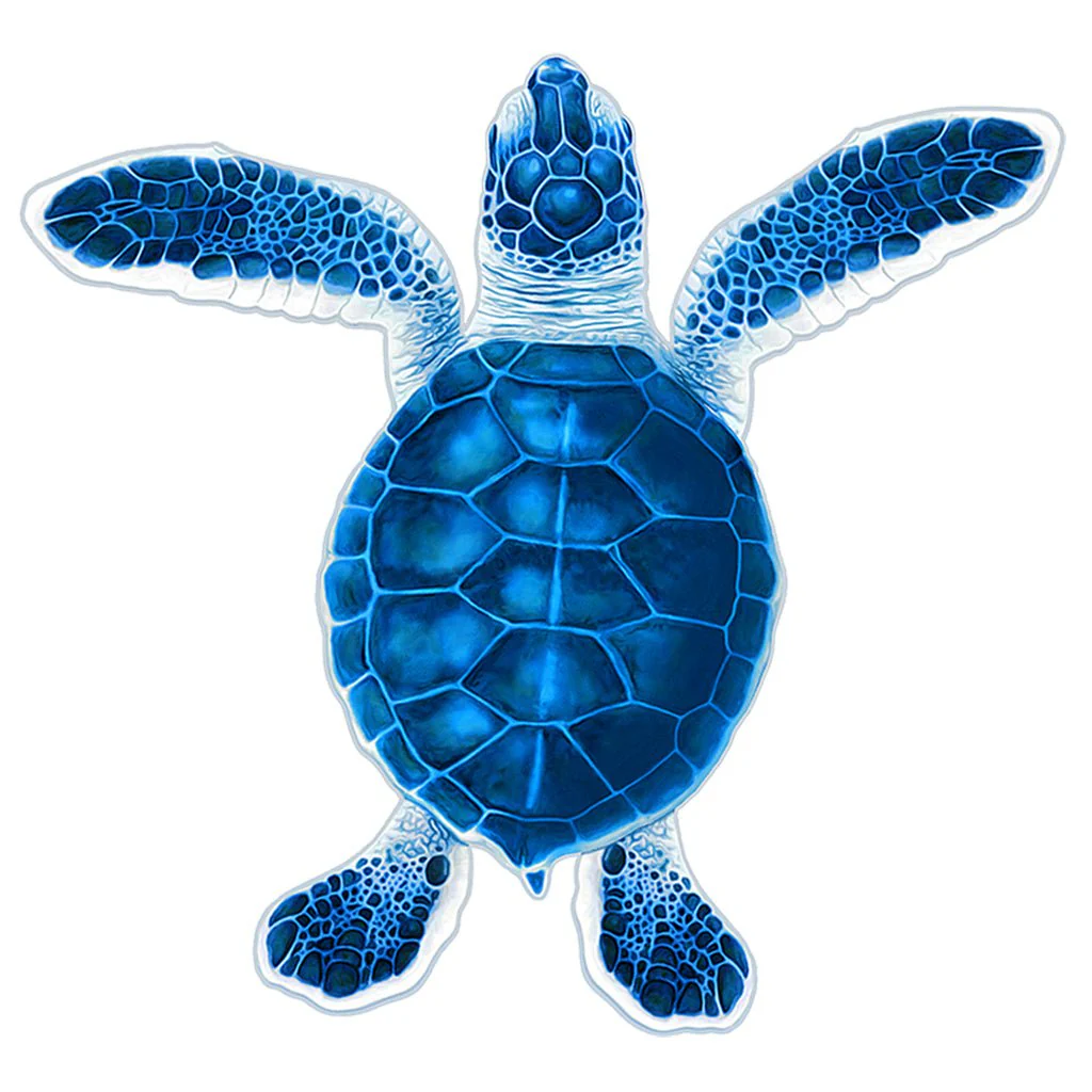 Turtle Hatchling A, Blue - Pool Mosaic
