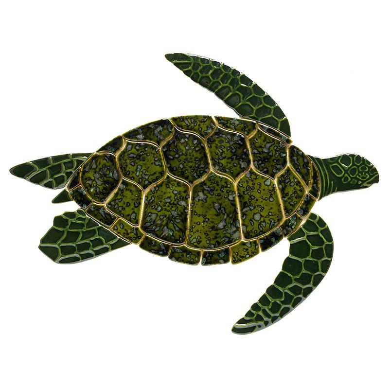 Turtle Sideview - Pool Mosaic