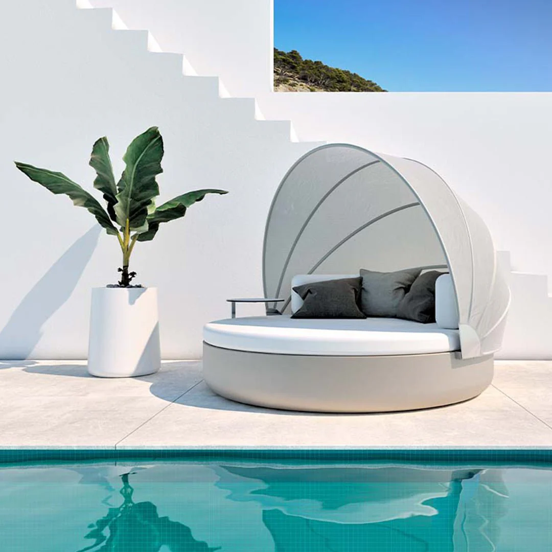 Ulm Daybed with Fixed Backrests and Sunroof - Outdoor Furniture