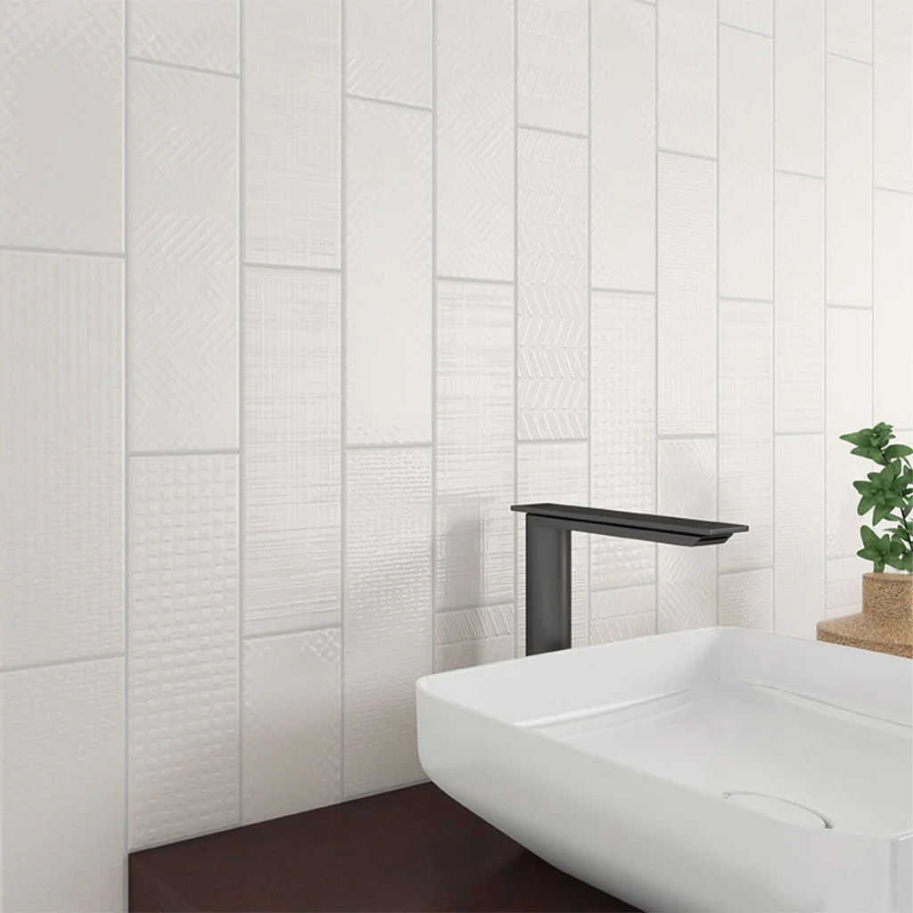 Crema 3D Mix, 4" x 12" - Ceramic Tile - Image 3
