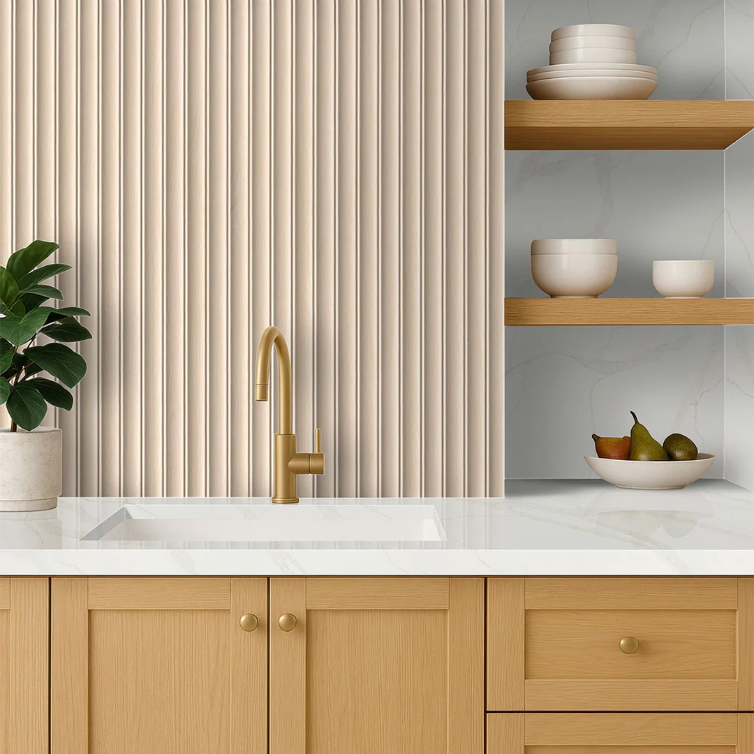 Urbanslat Flute Maple, 16" x 48" - Ceramic Tile - Image 7