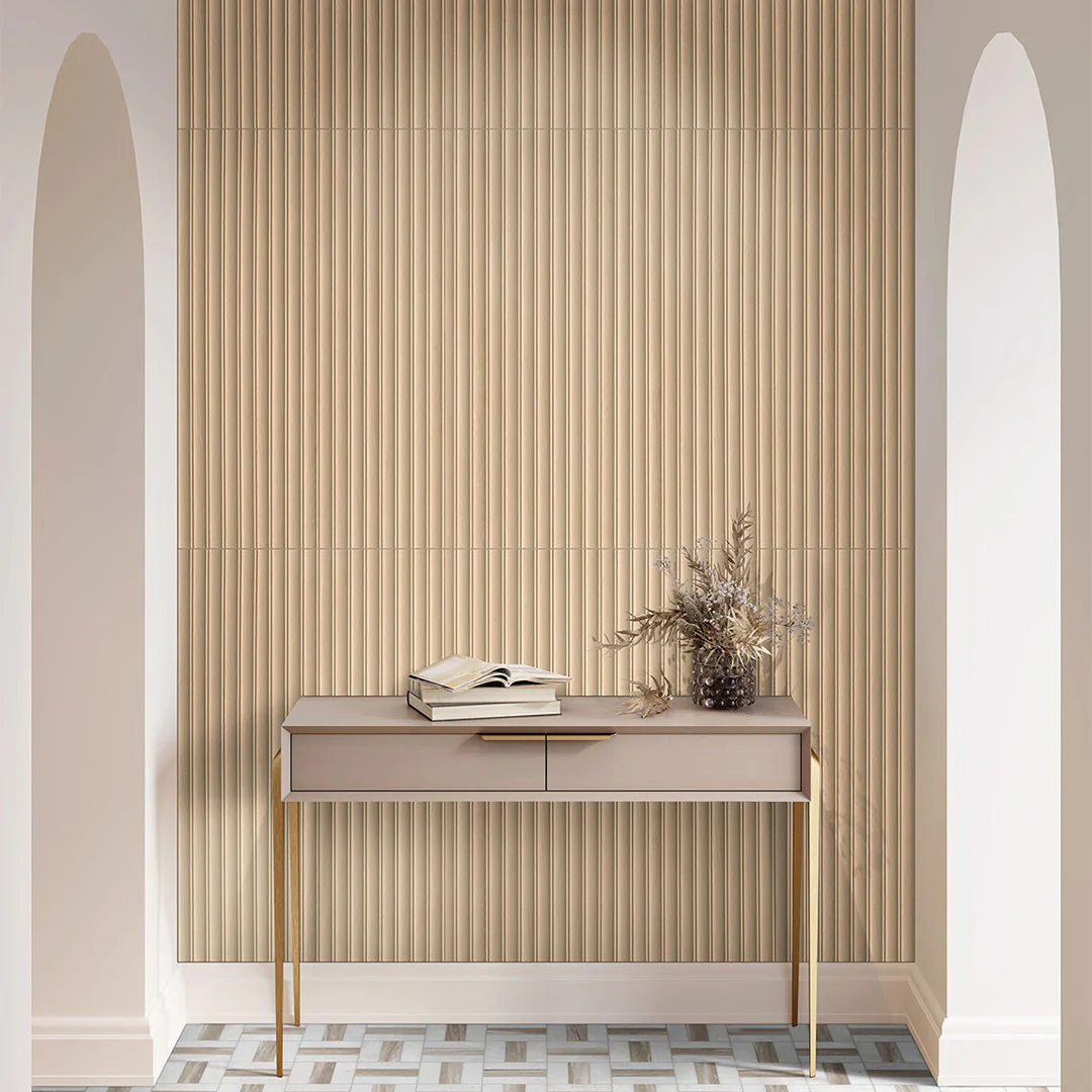 Urbanslat Flute Oak, 16" x 48" - Ceramic Tile - Image 11