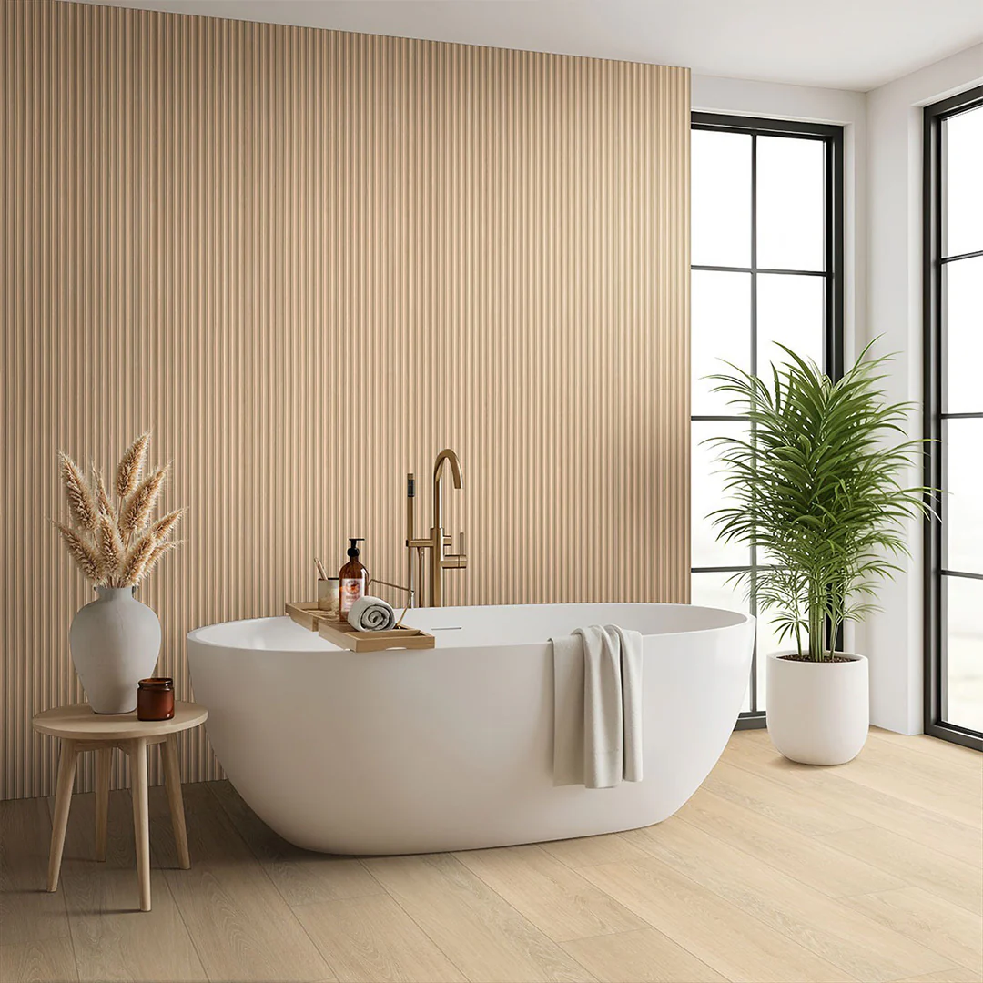Urbanslat Flute Oak, 16" x 48" - Ceramic Tile - Image 6