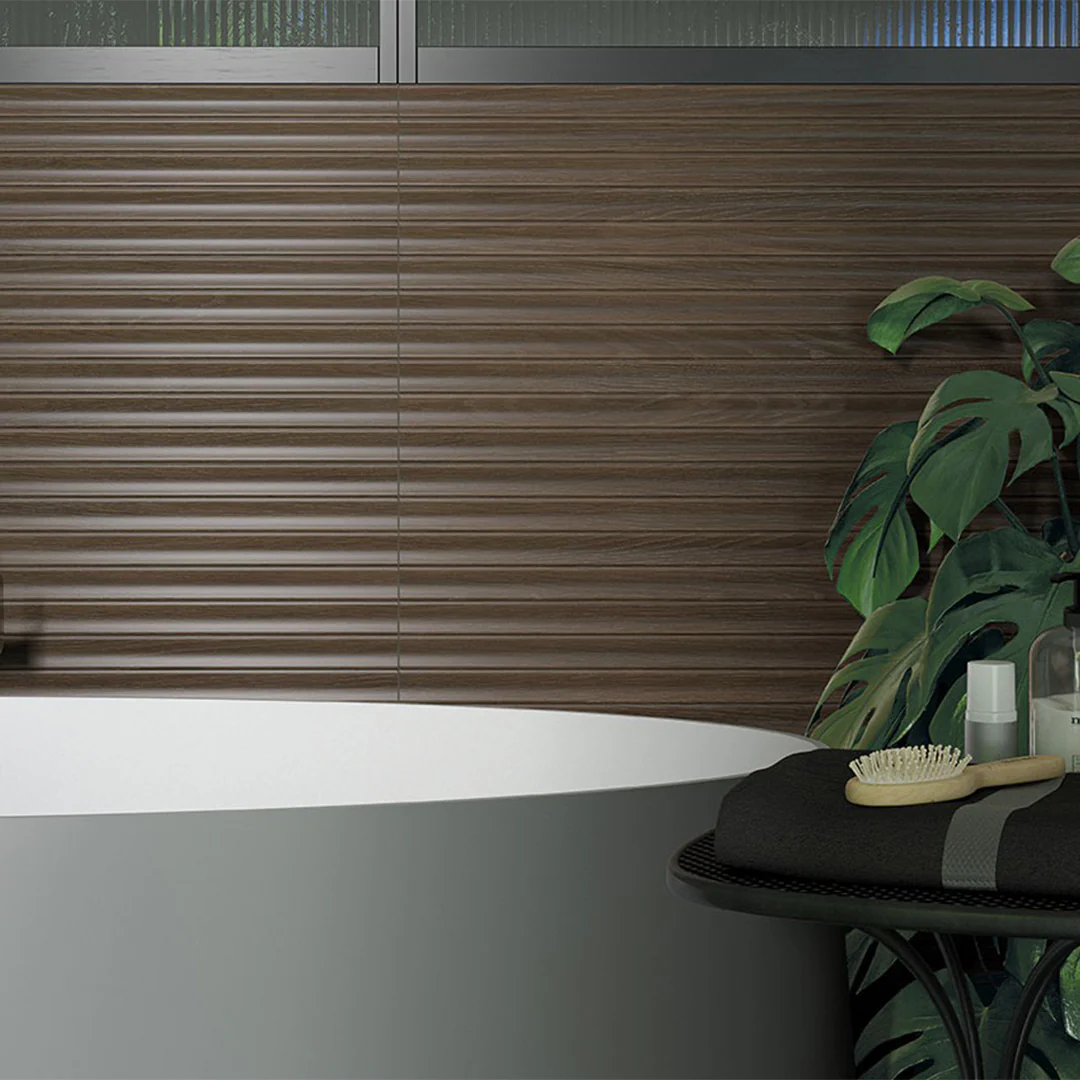 Urbanslat Flute Umber, 16" x 48" - Ceramic Tile - Image 8